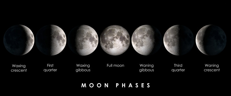 Måne, faser